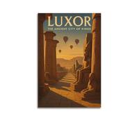 XMUXCY Canvas Wall Art Posters History Luxor Ancient City Hot Air Balloons Unframe-style Modern Decor for Living Room Bedroom Office 20x30inch(50x75cm)