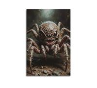 XMUXCY Canvas Wall Art Posters Horror Abyss Spider Unframe-style Modern Decor for Living Room Bedroom Office 12x18inch(30x45cm)