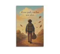 XMUXCY Canvas Wall Art Posters Inspirational The Lonely Path Teaches You Much Unframe-style Modern Decor for Living Room Bedroom Office 24x36inch(60x90cm)