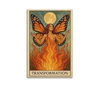 XMUXCY Canvas Wall Art Posters Myth Transformation Butterfly Goddess Tarot Card Unframe-style Modern Decor for Living Room Bedroom Office 16x24inch(40x60cm)