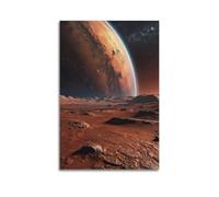 XMUXCY Canvas Wall Art Posters Scenery Mars Surface Landscape Unframe-style Modern Decor for Living Room Bedroom Office 16x24inch(40x60cm)