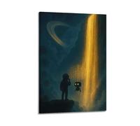 XMUXCY Canvas Wall Art Posters Sci-Fi Extraterrestrial Explorers Frame-style Modern Decor for Living Room Bedroom Office 08x12inch(20x30cm)