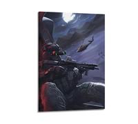 XMUXCY Canvas Wall Art Posters War Night Raid Special Forces Frame-style Modern Decor for Living Room Bedroom Office 12x18inch(30x45cm)