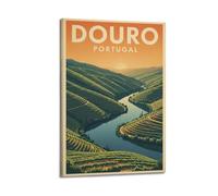 XMUXCY Landscape Vintage Travel Portugal Douro Valley Canvas Wall Art Posters for Modern Family Bedroom And Office Decor Artwork 24x36inch(60x90cm)