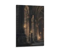 XMUXCY Modern Bedroom Wall Decoration Canvas Posters-Artwork Gothic Architecture Scene Is Mysterious And Has Art Atmosphere Art Paintings 08x12inch(20x30cm) Frame-style