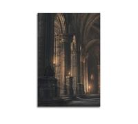 XMUXCY Modern Bedroom Wall Decoration Canvas Posters-Artwork Gothic Architecture Scene Is Mysterious And Has Art Atmosphere Art Paintings 20x30inch(50x75cm) Unframe-style
