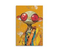 XMUXCY Modern Bedroom Wall Decoration Canvas Posters-Creative Poster Alien Personalized And Cool Art Decorative Painting 20x30inch(50x75cm) Unframe-style