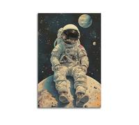 XMUXCY Modern Bedroom Wall Decoration Canvas Posters-Fantasy Poster Astronaut Planet Decor Cosmic Vibe Creator Painting 08x12inch(20x30cm) Unframe-style