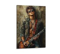 XMUXCY Modern Bedroom Wall Decoration Canvas Posters-Figure Poster Rock Cool Musician Mysterious And Shocking Adding A Fantasy Atmosphere to Studies Art 24x36inch(60x90cm) Frame-style