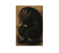XMUXCY Modern Bedroom Wall Decoration Canvas Posters-Halloween Poster Terrifying Monster Art Festival Halloween Decorations Amp Up Hair Raising Excitement 20x30inch(50x75cm) Unframe-style