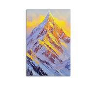 XMUXCY Modern Bedroom Wall Decoration Canvas Posters-Landscape Poster Snow Mountain Magnificent And Gorgeous Art Decorative Painting 16x24inch(40x60cm) Unframe-style