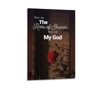 XMUXCY Modern Bedroom Wall Decoration Canvas Posters-Religious Poster Rose God Decor Devout Vibe Creator Painting 24x36inch(60x90cm) Frame-style