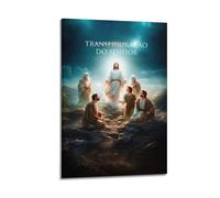 XMUXCY Modern Bedroom Wall Decoration Canvas Posters-Religious Poster Transfiguração Do Senhor The Lord's Transfiguration Spiritual And Divine Painting 20x30inch(50x75cm) Frame-style