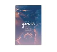 XMUXCY Religious Poster For By Grace You Have Been Saved Biblical Art Canvas Wall Art Posters for Modern Family Bedroom And Office Decor Artwork 08x12inch(20x30cm)