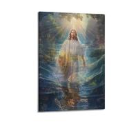 XMUXCY Religious Poster Holy Figure In The Forest Quiet And Holy Full Of Religious Mood Painting Canvas Wall Art Posters for Modern Family Bedroom And Office Decor Artwork 24x36inch(60x90cm)