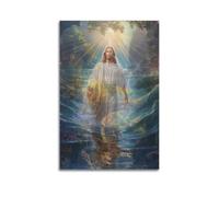 XMUXCY Religious Poster Holy Figure In The Forest Quiet And Holy Full Of Religious Mood Painting Canvas Wall Art Posters for Modern Family Bedroom And Office Decor Artwork 12x18inch(30x45cm)