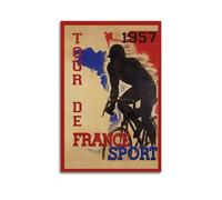 XMUXCY Sports 1957 Tour De France Canvas Wall Art Posters for Modern Family Bedroom And Office Decor Artwork 20x30inch(50x75cm)