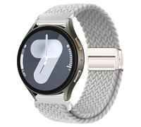 XMUXI 20mm Watch Straps Compatible with Samsung Galaxy Watch 7/6/5/4/FE/6 Classic/5 Pro/4 Classic/Huawe GT2/GT3 42mm Sport Strap Quick Release Vivoactive 6 Strap Nylon for Women Men Pearl White