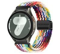 XMUXI 20mm Watch Straps Compatible with Samsung Galaxy Watch 7/6/5/4/FE/6 Classic/5 Pro/4 Classic/Huawe GT2/GT3 42mm Sport Strap Quick Release Vivoactive 6 Strap Nylon for Women Men Neon Rainbow