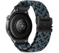 XMUXI 22mm Braided Straps Compatible with Garmi Venu 3/Venu 2/Vivoactive 4/Forerunner 265/255 Parachute-style Strap for Huawe Watch GT5 46mm/GT 4/GT3 Pro 46mm Stretchy Nylon Band (Blue Camouflage)