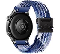 XMUXI 22mm Braided Straps Compatible with Garmi Venu 3/Venu 2/Vivoactive 4/Forerunner 265/255 Parachute-style Strap for Huawe Watch GT5 46mm/GT 4/GT3 Pro 46mm Stretchy Nylon Band (Gradient Blue)