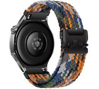 XMUXI 22mm Braided Straps Compatible with Garmi Venu 3/Venu 2/Vivoactive 4/Forerunner 265/255 Parachute-style Strap for Huawe Watch GT5 46mm/GT 4/GT3 Pro 46mm Stretchy Nylon Band (Camouflage Colorful)