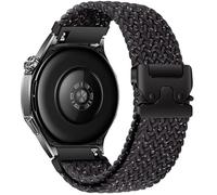 XMUXI 22mm Braided Straps Compatible with Garmi Venu 3/Venu 2/Vivoactive 4/Forerunner 265/255 Parachute-style Strap for Huawe Watch GT5 46mm/GT 4/GT3 Pro 46mm Stretchy Nylon Band (Starry Black)