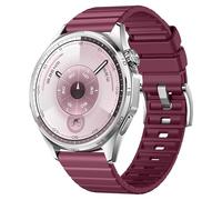 XMUXI 22mm Rubber Strap Compatible with Huawei Watch GT6/GT5/GT4 Strap 46mm, Fluororubber Band for Venu 4/Venu 3/Vivoactive 4 for Amaz-fit Balance 2/Bip 6/GTR 4 Watchband Man Woman (Red Label)