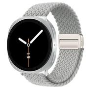 XMUXI Compatible with Samsung Galaxy Watch 8 40mm 44mm/Galaxy 8 Classic 46mm Straps with Magnetic Buckle Adjustable Nylon Braided Watch Strap for Galaxy Watch 8/8 Classic Band (Pearl White)