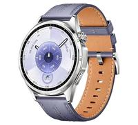 XMUXI One-Click 22mm Strap Compatible with Huawei Watch GT4/GT5/GT6 46mm Leather Strap with Protective Resin Coating, Retro Band for Venu 4/Venu 3/Venu 2/Forerunner 265 Man and Woman (Galactic Purple)