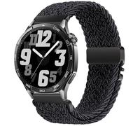XMUXI One Click Band Compatible with Garmin Forerunner 265/255/Venu 3/Venu 2 Braided Strap for Huawe Watch GT6 46mm/GT5/GT4/GT3/GT2 46mm Parachute-style Band (Black and Graphite)
