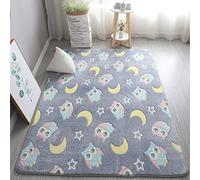 XMwike Luminous Area Rug Glow in The Dark Owl for Kids Anti-Slip Bedroom Living Room Carpets, 200x120cm