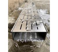 XMWOEIX Drainage Channel 304 Stainless Steel Channel Drain Grate, Storm Trench Drain System for Exterior Driveway, Patio Water Drainage Cover Kit, Rainwater Strainer Guttering(5x3cm (2" x 1 1/8"))
