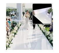 XMWOEIX Wedding Aisle Runner, Mirror Indoor Outdoor Party Decoration, Cuttable Exhibition Birthday Festival Disposable Carpet, Custom Size (Color : White, Size : 1x30m)