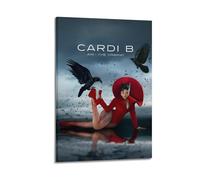 XMXPOSTARS Cardi B-Am I The Drama Poster Home Decotation Music Canvas Wall Art for Room Aesthestic 20x30inch(50x75cm) Frame-style