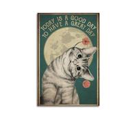 XMXPOSTARS Funny Cat-Today Is Good Day,To Have A Great Day Poster, Vintage Canvas Wall Art Inspirational Printing for Wall Decoration Room Aesthestic 20x30inch(50x75cm) Unframe-style-2