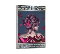 XMXPOSTARS Strength Doesn’t Come From What You Can Do Poster, Vintage Canvas Wall Art Inspirational Printing for Wall Decoration Room Aesthestic 20x30inch(50x75cm) Frame-style