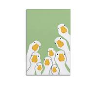 XMXPOSTARS Two Funny Ducks Poster, Inspired Quote Canvas Wall Art Vintage Prints for Wall Decoration Room Aesthestic 20x30inch(50x75cm) Unframe-style