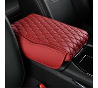 XMYCD Car Center Console Cushion Pad for Jeep Compass 2018-2020, Leather Waterproof Armrest Seat Box Cover Protector, Car Accessories,Red