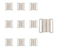 XMYCYuChen 10 Pairs Practical Bra G Hooks Durable Useful Bikini Hook Closure Silver Alloy Stable G-Hook Wave Buckle for Swimsuits, Bra