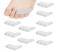 XMYCYuChen 10Pcs Soft Three-Hole Little Toe Separator Gel Little Toe Pad is suitable for relieving the protection of overlapping curly little toes, calluses, blisters, corns