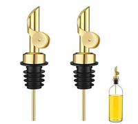 XMYCYuChen 2Pcs Automatically Steel Liquor Bottle Pourers Easy Open Close Oil Dispenser Spout Non-Disposable Bottle Pourers for Pours Liquid, Olive Oil
