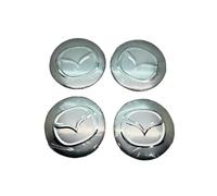 XMYLYH 4 Pcs Wheel Center Cap Sticker for Mazda 3 pour Axela Sedan BP 2019-2025 60mm, Car Hub Centre Caps Sticker Wheel Trim Stickers Badge Emblem Decal Car Accessories