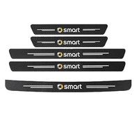 XMYLYH 5PCS Car Door Sill Protector Strips for Smart EQ Forfour 2019 2020 2021 2022, Carbon Fiber Threshold Protective Film Door Edge Protection Self-Adhesive Anti-Scratch Waterpoor