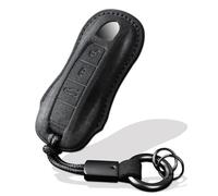 XMZAIMY for Porsche Key Fob Cover with Keychain Fit for Panamera, Smart Keys Case Protector Suede, Black, Style A