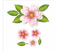 XMZZMX 3D Splicing Five Petal Flowers Metal Cutting Dies for Card Making, Paper Embossing Die Cuts Kit Templates, Storage Pockets Supplies, Photo Frame Album DIY Scrapbooking Stencils Sets