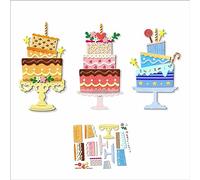 XMZZMX Birthday Cake Mold Metal Cutting Dies for Card Making, Paper Embossing Die-Cuts Kit Storage Pockets Supplies, Scrapbooking Stencils
