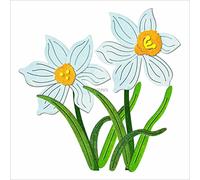 XMZZMX Daffodil Flower Metal Cutting Dies for Card Making, Paper Embossing Die-Cuts Sets, DIY Scrapbooking Photo Album Arts Crafts Templates, Stencils for Holiday Christmas Decoration