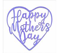 XMZZMX Happy Mothers' Day Heart Metal Cutting Dies for Card Making, Paper Embossing Die Cuts Kit Templates, Storage Pockets Supplies, Photo Frame Album DIY Scrapbooking Stencils Sets