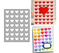 XMZZMX Heart Hollow Background Board Metal Cutting Dies for Card Making, Paper Embossing Die Cuts Kit Templates Supplies, Photo Frame Album DIY Scrapbooking Stencils Sets
